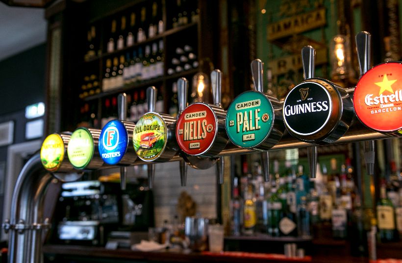 on tap - Camden, Guinness and lots more